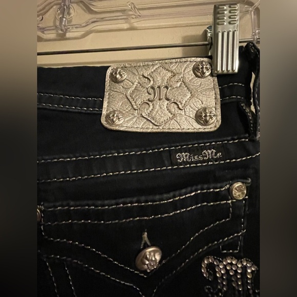 Miss Me Signature Skinny Jeans Dark Blue Size 28 - Picture 6 of 16